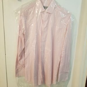Indochino Custom Pink Pin Stripe Dress Shirt